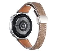Cinturino di ricambio compatibile con Garmin Vivoactive 6 5, 20 mm, sottile, motivo litchi con fibbia magnetica, cinturino in pelle per Forerunner 570 42 mm/Approach S50, Misura unica, Pelle, Nessuna