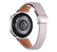 Cinturino di ricambio compatibile con Garmin Vivoactive 6 5, 20 mm, sottile, motivo litchi con fibbia magnetica, cinturino in pelle per Forerunner 570 42 mm/Approach S50, Misura unica, Pelle, Nessuna