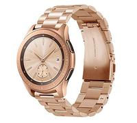 Cinturino di ricambio compatibile con Samsung Galaxy Watch 42mm, Gear Sport, Gear S2, cinturino intercambiabile, acciaio inossidabile, oro rosa
