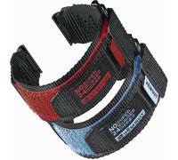 Cinturino di ricambio da uomo compatibile con Garmin in nylon per fēnix/Forerunner/Vivoactive/Approach/MARQ/Quatix/D2, 22mm/Middle (7.2'' to 8.2''), Nessuna pietra preziosa