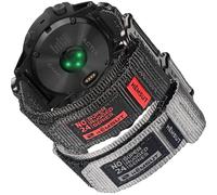 Cinturino di ricambio da uomo in nylon compatibile con orologi Garmin per Fēnix/Forerunner/Vivoactive/Approach/MARQ/Quatix/D2, 22mm/Middle (7.2'' to 8.2''), Nylon, No.