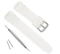 Cinturino di ricambio impermeabile in resina naturale per Casio AQ- S800W SGW-300H MRW-200H AE-1200 W-800H W-735H (bianco semitrasparente)