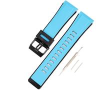 Cinturino di ricambio in gomma impermeabile compatibile con Casio Pro Trek GA2000 PRG600 PRW6600 PRG-650Y Orologio sportivo da uomo (azzurro/nero)