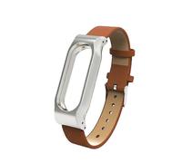Cinturino di ricambio in pelle casual alla moda per Xiaomi Mi Band 2 (marrone)