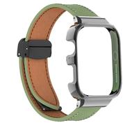 Cinturino di ricambio in pelle Lychee Texture Strap Fit 3 braccialetti a prova di sudore telaio in metallo