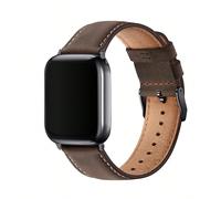 Cinturino di ricambio in pelle stile vintage color caffè, compatibile con Apple Watch Ultra 3/2/1 Series SE/S10/S9/S8/S7/S6/S5/S4 da 38mm, 40mm, 41mm, 44mm, 45mm, 49mm per uomo e donna 38/40/41,42/44/
