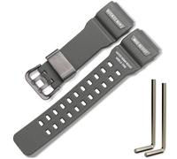 Cinturino di ricambio in resina GG-1000 compatibile con Casio Master of G MUDMASTER GG-1000-1A3JF Mens GG-1000-1A5CR GG-1000-1A3J GWG-100-1A8JF (grigio Blackbuckle)