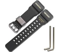 Cinturino di ricambio in resina GG-1000 compatibile con Casio Master of G MUDMASTER GG-1000-1A3JF Mens GG-1000-1A5CR GG-1000-1A3J GWG-100-1A8JF (nero)