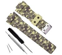 Cinturino di ricambio in resina naturale per Casio G-Shock GD120/GA-100/GA-110/GA-100C da uomo (mimetico - marrone)