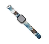 Cinturino di ricambio in silicone compatibile con IWacth Series 10 9 Ultra 8 7 6 5 SE Christ Galilee Lake in The Storm, 38mm/40mm