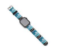 Cinturino di ricambio in silicone con gabbiani in barca sulla spiaggia, compatibile con Apple Watch, 38mm/40mm, Silicone, Non pietra preziosa