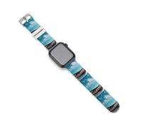 Cinturino di ricambio in silicone con gabbiani in barca sulla spiaggia, compatibile con Apple Watch, 38mm/40mm, Silicone, Non pietra preziosa