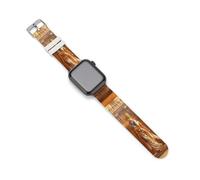 Cinturino di ricambio in silicone con piramidi dell'antico Egitto, compatibile con Apple Watch, 38mm/40mm, Acciaio inossidabile, Ametista