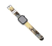 Cinturino di ricambio in silicone mimetico con renna compatibile con Apple Watch, 38mm/40mm, Acciaio inossidabile, Ametista