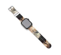 Cinturino di ricambio in silicone per orologio da caccia con cervi nelle foreste, compatibile con Apple Watch, 42mm/44mm, Acciaio inossidabile, Ametista