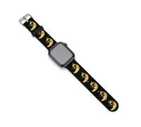 Cinturino di ricambio in silicone per orologio da sole a forma di banana e baffi, con frutti, compatibile con Apple Watch, 42mm/44mm, Acciaio inossidabile, Ametista