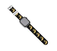 Cinturino di ricambio in silicone per orologio da sole a forma di banana e baffi, con frutti, compatibile con Apple Watch, 42mm/44mm, Acciaio inossidabile, Ametista