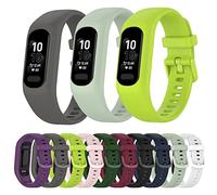 Cinturino di ricambio per bracciale Garmin vivosmart 5, cinturino integrato in silicone con texture a colori, Misura unica, Silicone, Nessuna pietra preziosa