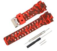 Cinturino di ricambio per Casio GLS-8900/GW-8900/GA-110/GA-100C/GA-120/GD-110/GLS-100(Camouflage Red)