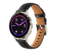 Cinturino di ricambio per Garmin Venu 3S/Venu 2S/Vivoactive 4S/Vivomove 3S, in pelle morbida, 18 mm, per Garmin Forerunner 265S/255S/255S Music, Eine Grösse, Pelle, Nessuna pietra preziosa