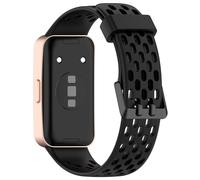 Cinturino di ricambio per Huawei Band 10/9/8 - Design traspirante con fori Black