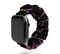 Cinturino di ricambio per orologio con Torre Eiffel di Parigi in Francia e rosa, morbido, elastico, compatibile con Apple Watch, 38mm/40mm, Acciaio inossidabile, Nessuna pietra preziosa