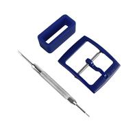 Cinturino di ricambio per orologio, fibbia in plastica e anelli in silicone per Swatch, colori e larghezze a scelta, 20mm, Senza pietre preziose