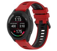 Cinturino di ricambio per orologio Garmin Forerunner 265S 255S, 18 mm, a sgancio rapido, in silicone resistente, cinturino di ricambio per Vivoactive 4S/Vivomove 3S/Venu 2S (nero e grigio)