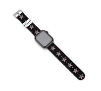 Cinturino di ricambio per orologio sportivo americano a cinque punte in silicone, compatibile con Apple Watch, 38mm/40mm, Acciaio inossidabile, Ametista