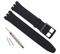Cinturino di ricambio per orologio Swatch, ultra sottile, 16 mm, impermeabile, in silicone (16 mm, nero)