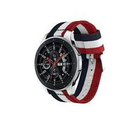 Wigento Cinturino di ricambio per Samsung Galaxy Watch 6/5/4 40 44 mm/Watch 5 Pro 45 mm/Watch 6/4 Classic 43 47 mm / 42 46 mm cinturino in nylon nero / verde/rosso