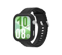 Cinturino di ricambio WIGENTO con custodia integrata per Huawei Watch Fit 4 Nero, silicone / TPU