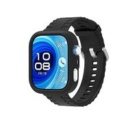 Cinturino di ricambio WIGENTO con custodia per Huawei Watch Fit 4 Pro Nero, silicone / TPU