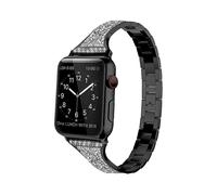 Cinturino di ricambio WIGENTO Diamant Style Design Band Nero, acciaio
