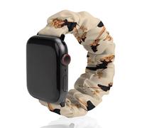 Cinturino elastico di ricambio per orologio con cucciolo di ragazza bionda pin up morbido elastico compatibile con Apple Watch, 42mm/44mm, Acciaio inossidabile, Nessuna pietra preziosa