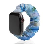 Cinturino elastico di ricambio per orologio con motivo floreale e uccellino, morbido, compatibile con Apple Watch, 38mm/40mm, Acciaio inossidabile, Nessuna pietra preziosa