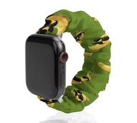 Cinturino elastico di ricambio per orologio da sole con motivo a banana e baffi, con frutti, compatibile con Apple Watch, 42mm/44mm, Acciaio inossidabile, Nessuna pietra preziosa