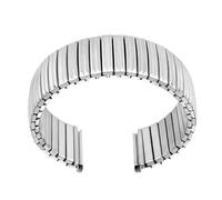 Cinturino Elastico Elastico espanso in Acciaio Inossidabile 12mm 14mm 16mm 18mm 20mm 22mm Cinturino Universale in Metallo(Silver,20mm)