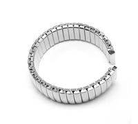 Cinturino elastico in acciaio inossidabile 12mm 14mm 16mm 18mm 20mm 22mm Cinturino in metallo estensibile dorato for orologio da uomo e da donna, sostituisci il cinturino da polso(Silver,14mm)