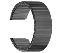 Cinturino elastico in acciaio inossidabile da 18 mm, 20 mm e 22 mm, cinturino for orologio, accessorio di ricambio for cinturino da polso in metallo.(nero,20mm)