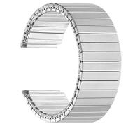 Cinturino elastico in acciaio inossidabile da 18 mm, 20 mm e 22 mm, cinturino for orologio, accessorio di ricambio for cinturino da polso in metallo.(Silver,22mm)