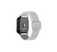 Cinturino elastico in nylon da 20 mm/22 mm compatibile con Amazfit GTS4/2/2e/3/Mini, GTR4/3/Pro/2, Stratos, Bips - Bianco
