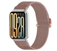 INF 1 cinturino in nylon oro rosa, per Xiaomi Mi Band 9 Pro e Redmi Watch 5, chiusura in acciaio inox da 24 cm