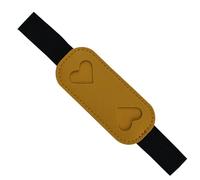 Cinturino elastico in pelle PU portapenne per quaderni, riviste e libri, accessori per tenere a portata di mano gli strumenti di scrittura (giallo)