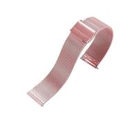 Cinturino for orologio a maglia in acciaio inossidabile a sgancio rapido da 16 mm, 18 mm, 20 mm, 22 mm, cinturino unisex for orologio, cinturino di ricambio for orologio tradizionale o smartwatch(Pink