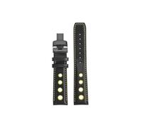 Cinturino for orologio Adatto for Tissot 1853 Racing Sports PRS516 T91 T044 T100417 T044430 in vera pelle da uomo, 20mm(Black yellow-black)