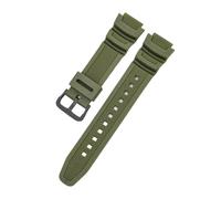 Cinturino For Orologio Da 18 Mm Adatto For CASIO AE1200 / 1300/1000 W-219 Di Ricambio In Gomma Siliconica For Uomo, Accessorio For Bracciale(Army Green B)