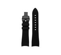Cinturino for orologio da uomo in silicone morbido curvo da 22mm, adatto for Casio Edifice Racing ECB-900DB(A-Black Black)