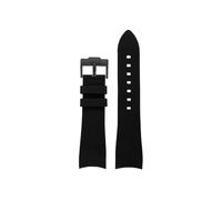 Cinturino for orologio da uomo in silicone morbido curvo da 22mm, adatto for Casio Edifice Racing ECB-900DB(Black Black)