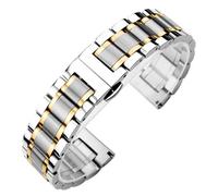 Cinturino for orologio in acciaio inossidabile 12mm 13mm 14mm 15mm 16mm 17mm 18mm 19mm 20mm 21mm 22mm 24mm Bracciale for orologio Cinturino di ricambio universale for smartwatch for uomo e donna(Silve